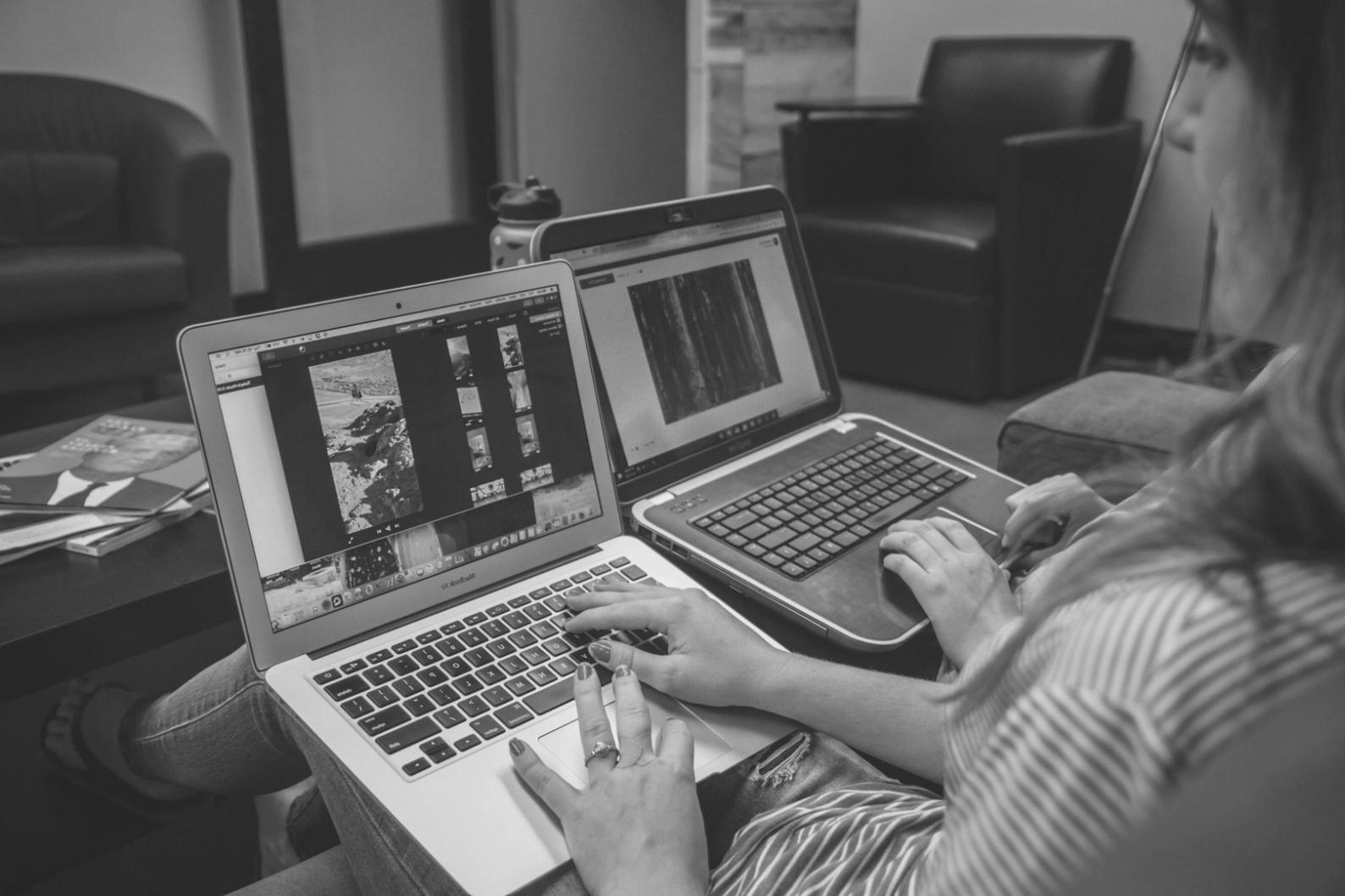 Team workspace with financial planning materials and collaborative environment